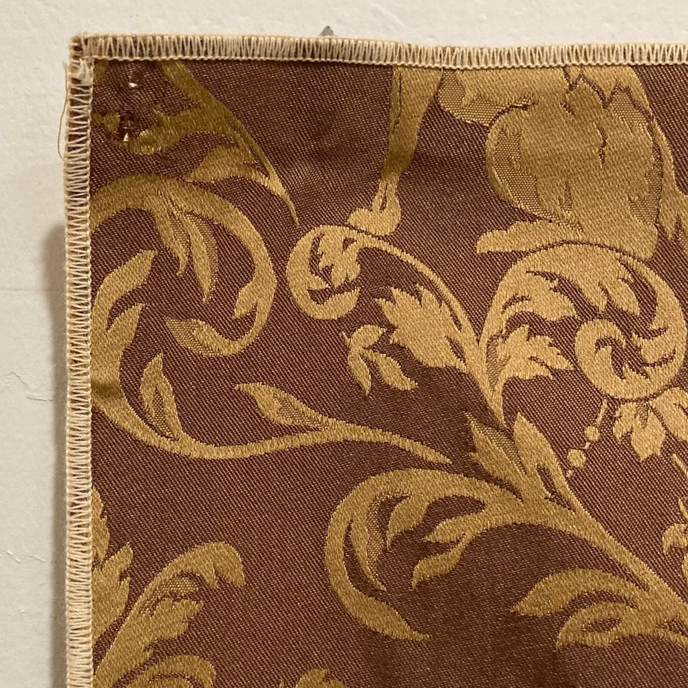3 Griffin Damask Fabric Samples Brown Classical Remnant Memo Samples 2000s Vtg - Picture 4 of 15
